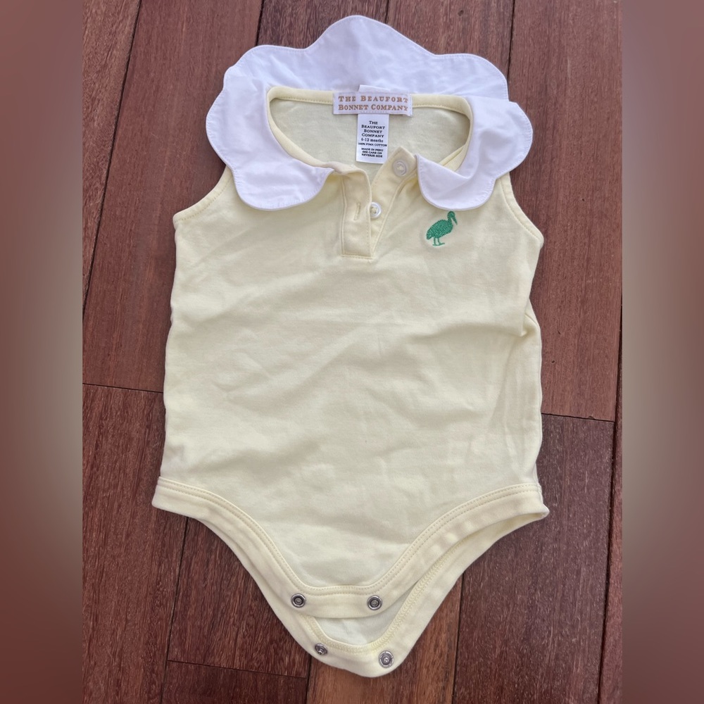 Beaufort Bonnet Company Collared Onesie (cotton) size 6-12m